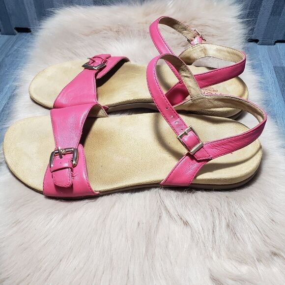 Vionic Fuchsia Alita Pink Leather Sandal - Picture 2 of 5